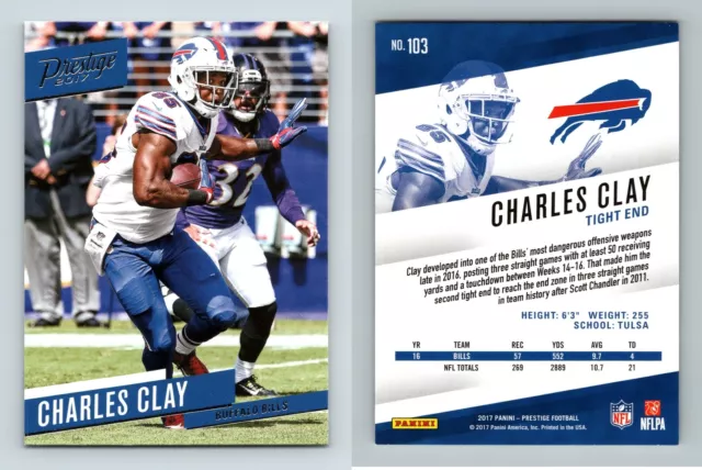 Charles Clay  - Bills #103 Prestige Football 2017 Panini Trading Card