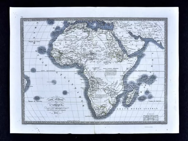 1839 Monin Map - Africa - Guinea Egypt Nubia Cape Colony Madagascar Congo Sahara