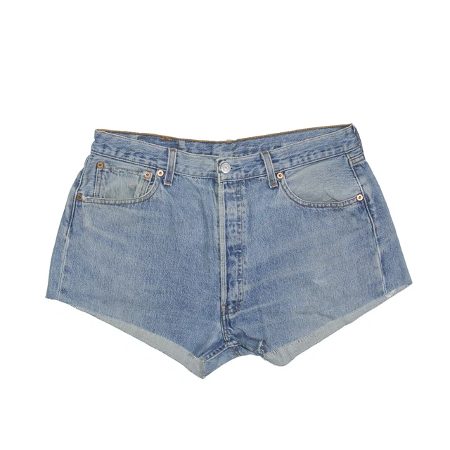 Pantaloncini denim LEVI'S 501 orlo grezzo blu normale donna M W32