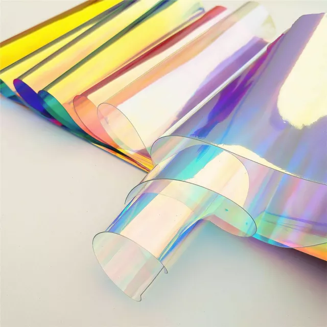 Transparent PVC Vinyl Fabric Holographic Iridescent BOW Earring Making DIY ROLL