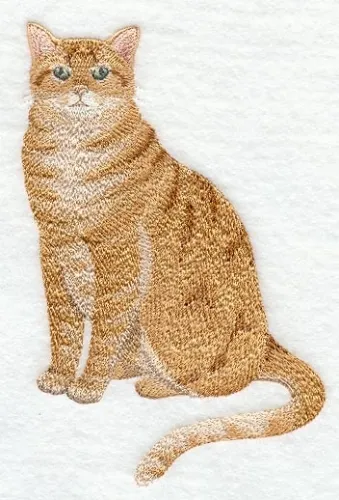 Embroidered Fleece Jacket - Tabby Cat C7892 Sizes S - XXL