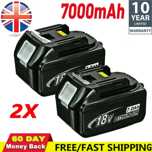 2X For Makita 18V Battery 7.0Ah BL1830 BL1850 BL1860 LXT Cordless tool Li-Ion