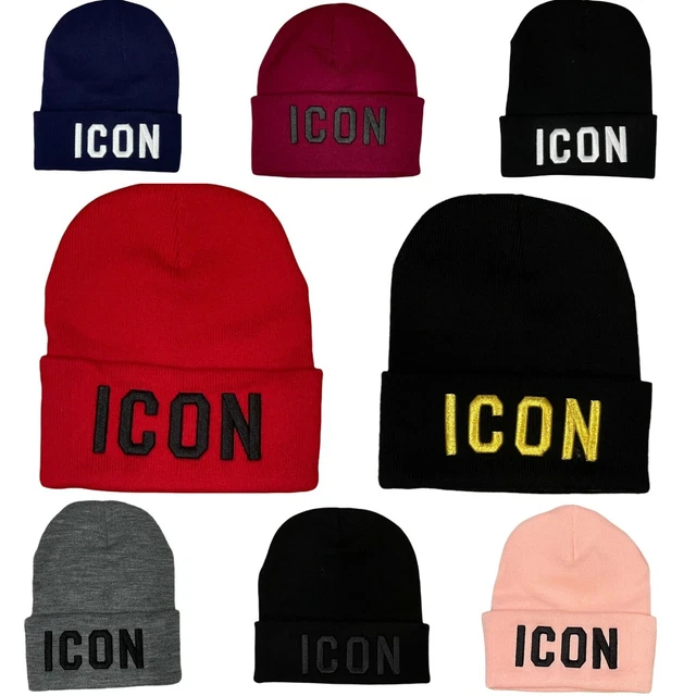 Icon Berretto Cappelli Da KING ICE, Maglia Inverno di Lana Sci, Uomo e Donna