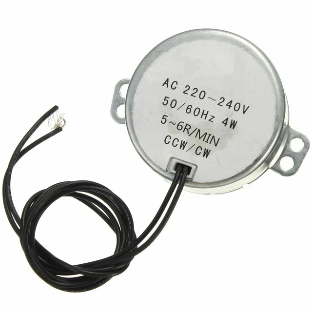 Motore Sincrono AC 220-240V 50/60Hz - Per Ventilatore A Testa Mobile, Rotazione CW/CCW - Foto 4