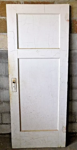 Antique Craftsman Style Two Panel Door - C. 1910 Fir Architectural Salvage