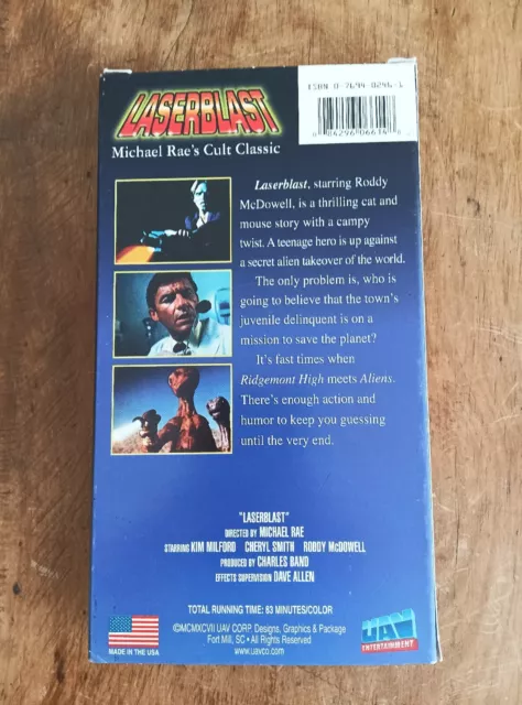 Laserblast (1978) as new quality VHS cassette. Not ex-rental. Roddy McDowall. 3