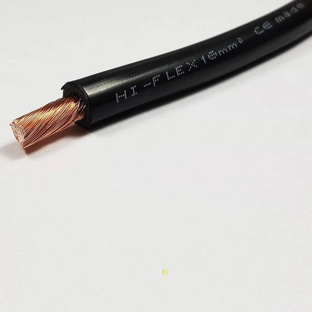 MKGT 16mm² Flexible PVC Battery Welding Cable - 110A, Copper, Black/Red, UK Made