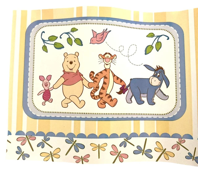 Disney Baby removable Baby Pooh Tigger Piglet Eeyore wallpaper border nursery
