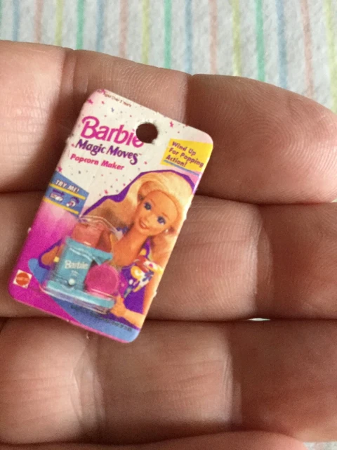1991 Mattel Barbie Doll Magic Moves Wind Up Popcorn Maker Paper Goods Tag Only