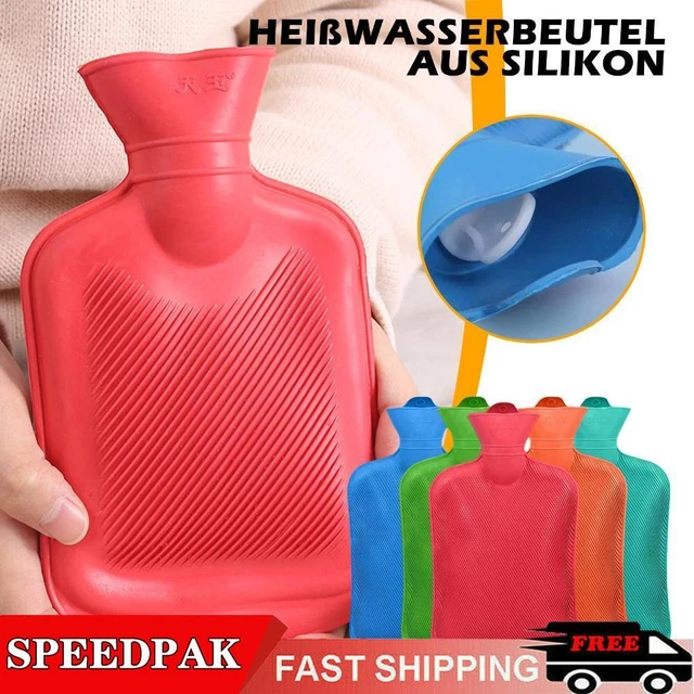 0.5L 1L Hot Water Bottle Natural Rubber Winter Warmer Warm Large Cold Night Y1L6