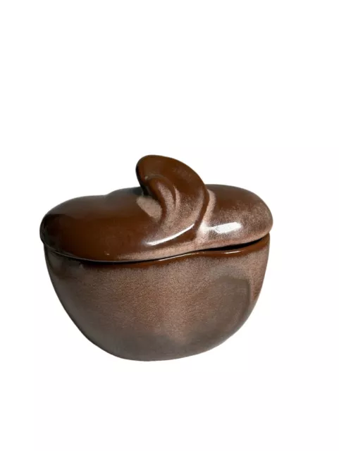 Frankoma Pottery Lazy Bones Sugar Bowl with Lid #4B Prarie Brown 1953