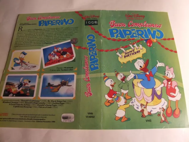 Walt Disney Buon Compleanno Paperino Ed. Novembre 1984  Solo Cover