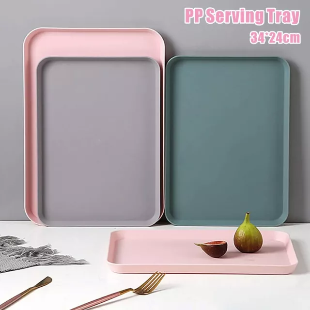 Pink Plastic Serving Tray Canteen Cafe Fast Food TV Dinner Kitchen Breakfast