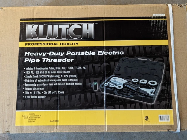 KLUTCH PROFESSIONAL QUALITY Heavy Duty Portable Electric Pipe