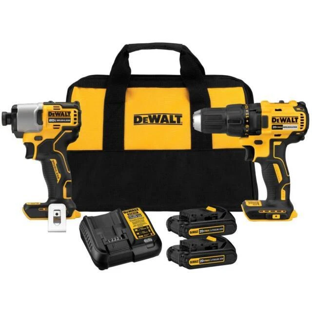 DEWALT DCK275C2 20V MAX COMPACT BRUSHLESS DRILL/DRIVER AND IMPACT KIT