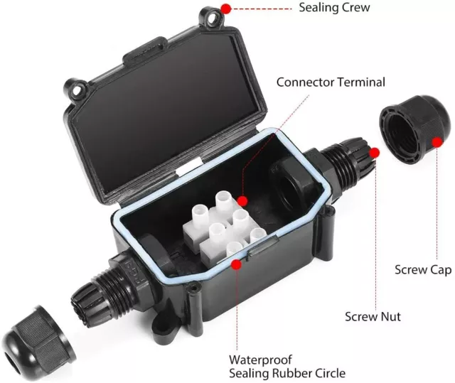 Waterproof Junction Box Case Electrical Cable Wire Connector Outdoor Ip66 Ip68 2