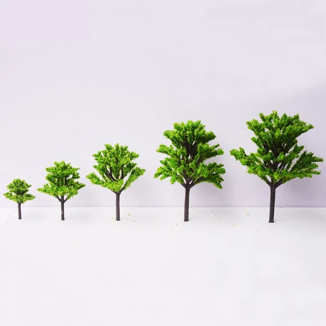 Lot De 10 Arbres Miniatures échelle HO – Pour Maquette De Paysage – Hauteur 12,5cm – Neuf