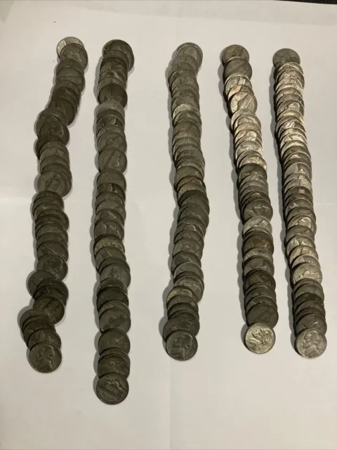 Wartime Silver Nickels, Lot of 200 War Nickels #B87