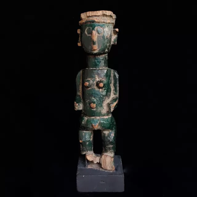 Carved Wooden Africa Baule Fetish Tribal Sculpture Primitive Art Shaman Statue