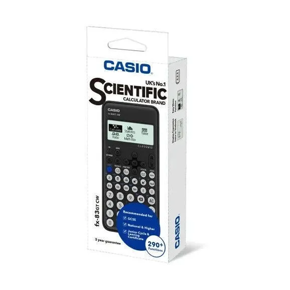 Casio FX-83GT CW Scientific Calculator GCSE Updated FX-83GTX - Black