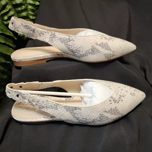 Cole Haan Women's Merrit Skimmer Flats, Ivory Roccia, Size 5B, MSRP $150 - NIB