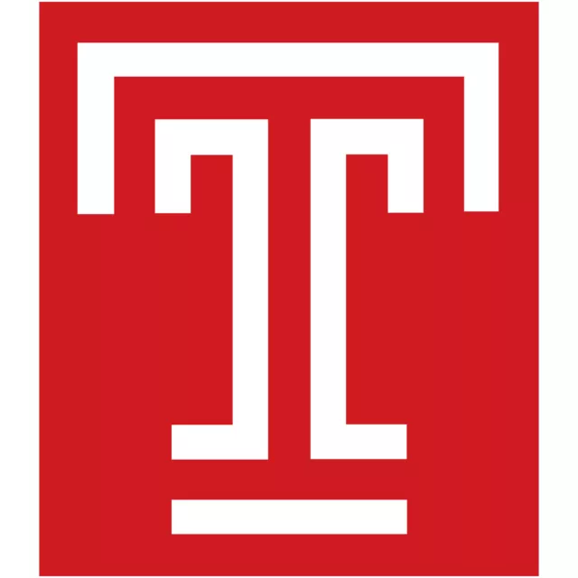 Temple Owls University T Logo 2" Vinyl Decal Sticker Car Window Laptop V#1 (2x)