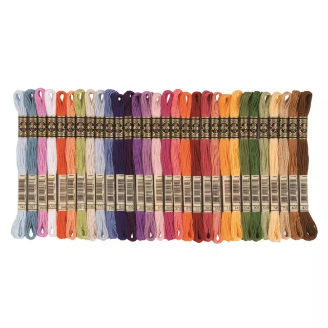 DMC Stranded Cotton Cross Stitch Thread Skein Mouline Colours 3022 to 3685 8m