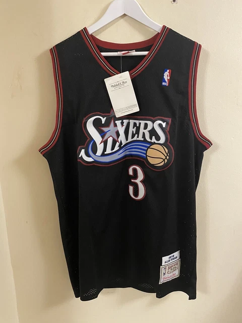 NBA Jersey Men Xxl Black PHILADELPHIA SIXERS With Tags Allen Iverson .