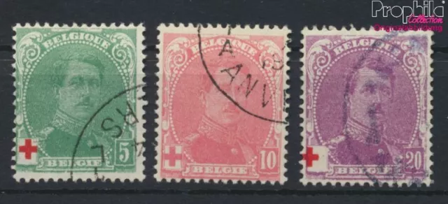 Belgique 107-109 (complète edition) oblitéré 1914 Rouge Cross (9861822