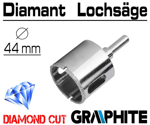 Granit Fliesen Diamant Bohrkrone Ø 44 mm Loch Bohrer Für Glas Keramik Marmor