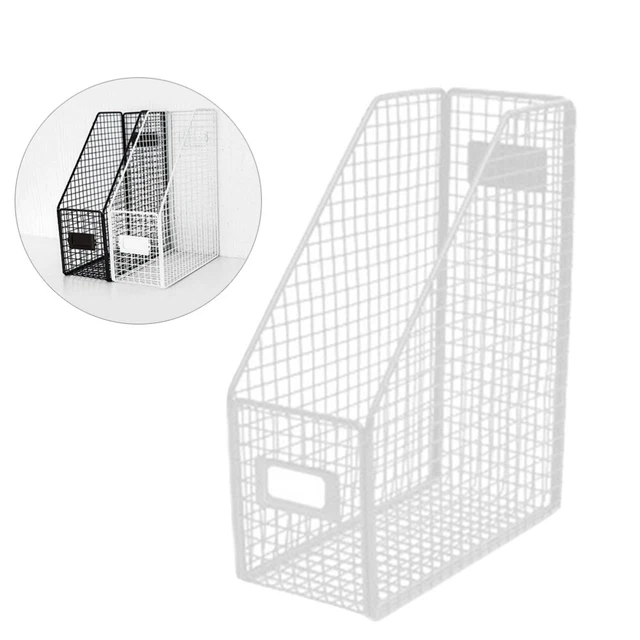 Storage Rack Desktop File Rack Storage Shelving Bin Organizer Wrought Iron