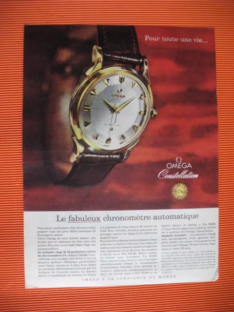 Publicite De Presse Omega Constellation Montre Pour La Vie Horlogerie Ad 1959