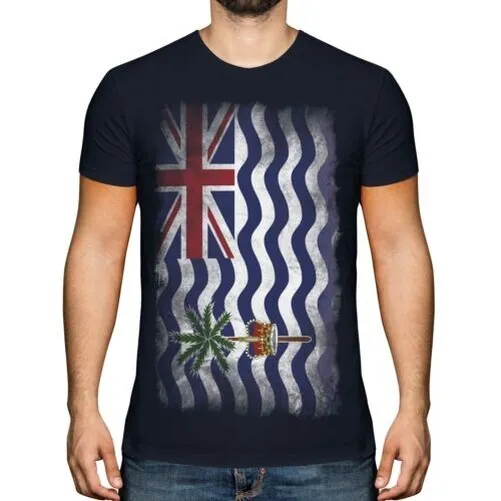 Inglese Indiano Oceano Territory Sbiadito Bandiera Uomo T-Shirt Regalo T-Shirt
