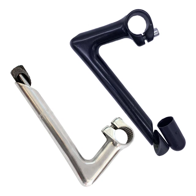 Potence De Vélo Alliage Aluminium 25,4 Mm - Réglable, Universelle VTT/Route - Extension 7 Cm, Hauteur 15 Cm