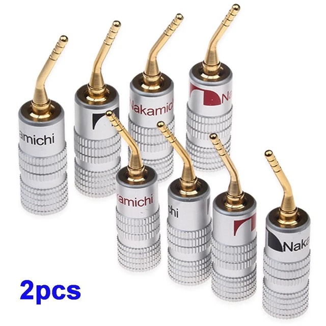 Gold-Plated Cable Wire Pin Video Plugs Banana Plug Connectors Audio Terminals