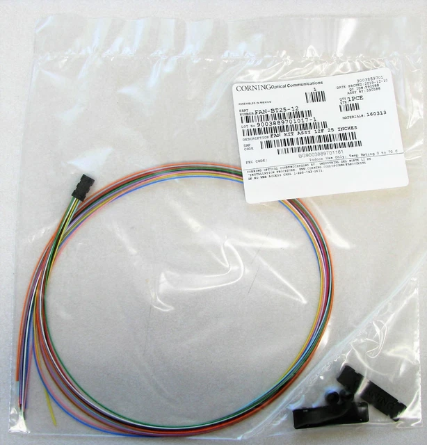 (LOT OF 6) Corning FANBT2512 Buffer Tube Fan Out Kit 12 Fiber 25 Inch