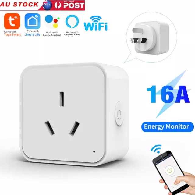 Tuya WiFi / Zigbee 16A Smart  Socket Plug Voice Control for Alexa Google Home AU