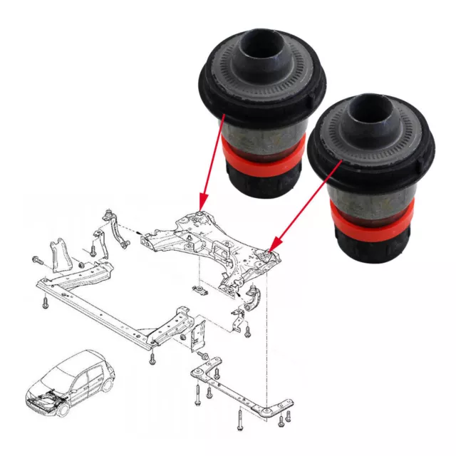 2 Supports berceau essieu Micra 3 Clio 3 Modus Grand Modus Megane 2 Scenic 2