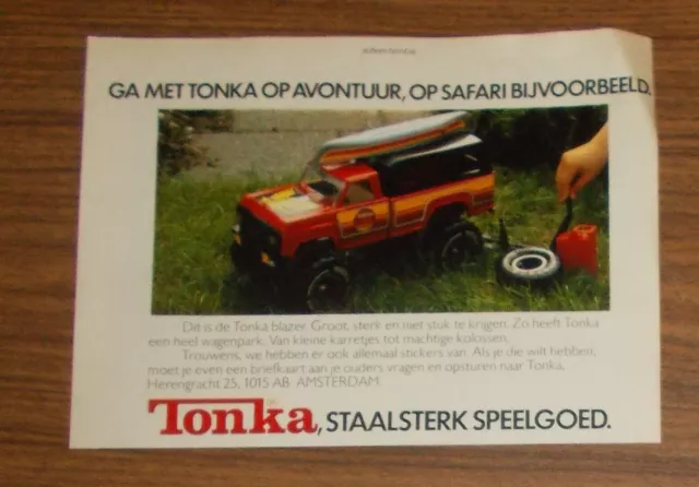 Seltene Werbung Tonka BIG COUNTRY HIGH RIDER Jeep 1982