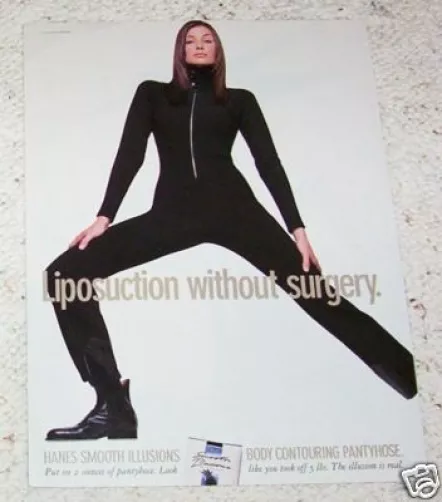 1994 AD PAGE - Hanes Smooth Illusions Pantyhose hosiery SEXY GIRL