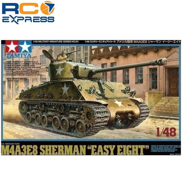 TAMIYA 1/48 U.S. Medium Tank M4A3E8 Sherman Easy Eight TAM32595 £26.57 ...