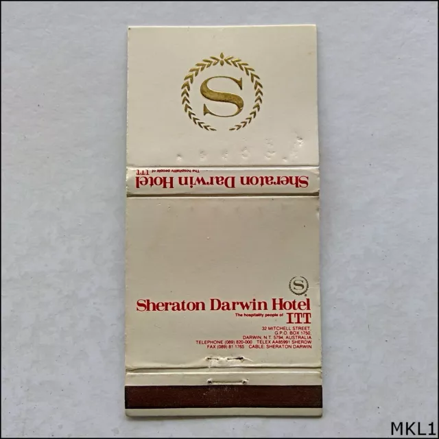 Sheraton Darwin Hotel Matchbook Label (MKL1)