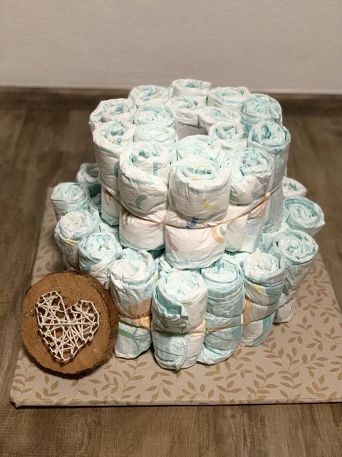Windeltorte zum selbst gestalten, Baby, Babyparty, Junge, Mädchen, Geburt,