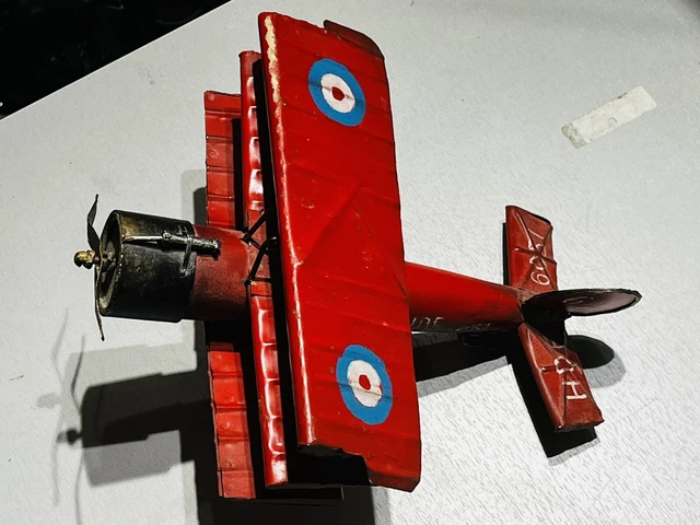 Ancien Avion Jouet Caudron Renault Rafale, Tôle, France, 1940, WW2