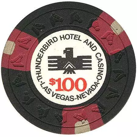 Thunderbird Casino Las Vegas Nevada $100 Chip 1973