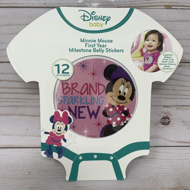 Disney Minnie Mouse Milestone Belly Stickers Baby Girls Character Gift Set New