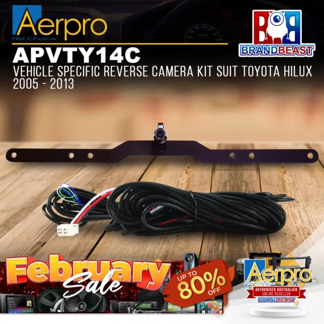 Aerpro APVTY14C Vehicle Specific Reverse Camera Suit Toyota Hilux 2005 - 2013