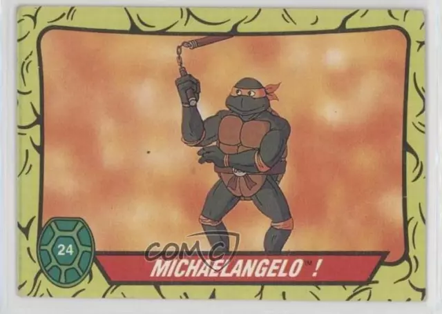 1989 Topps Teenage Mutant Ninja Turtles Michaelangelo ! #24 0o2b