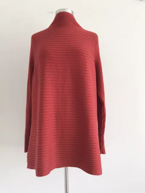 Eileen Fisher Woman 100% Exstra Fine Merino Wool Long Sleeve Sweater Size 1X