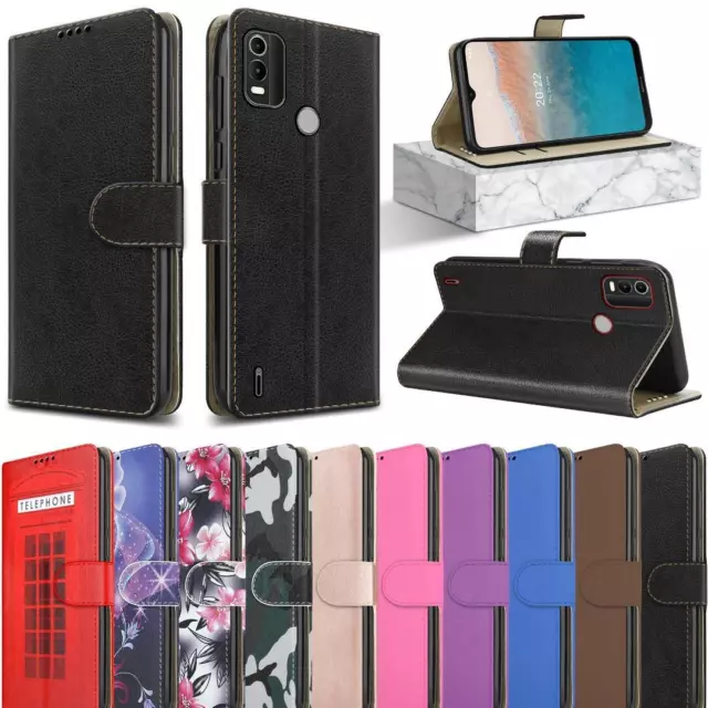 For Nokia G42 C21 G22 G11 C02 C12 C22 C32 Case Leather Wallet Flip Phone Cover